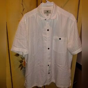 Island Shores Casual Shirt Size Large Color: White